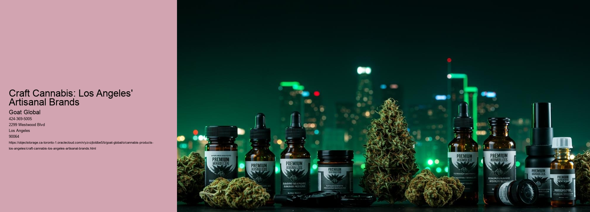 Craft Cannabis: Los Angeles' Artisanal Brands