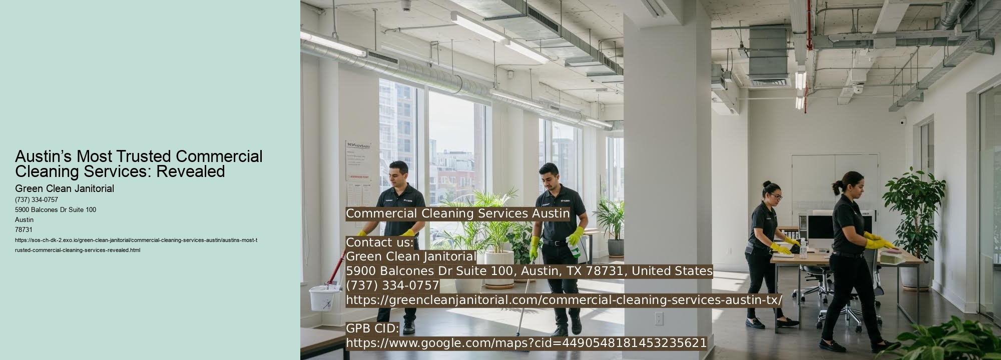 Austin’s Most Trusted Commercial Cleaning Services: Revealed