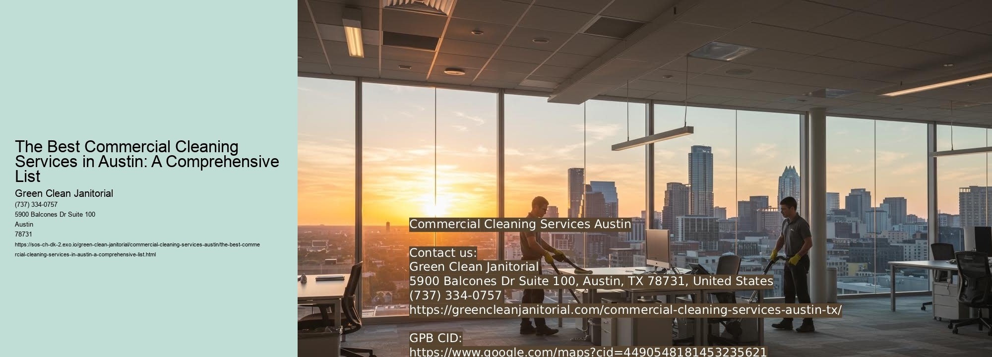 The Best Commercial Cleaning Services in Austin: A Comprehensive List