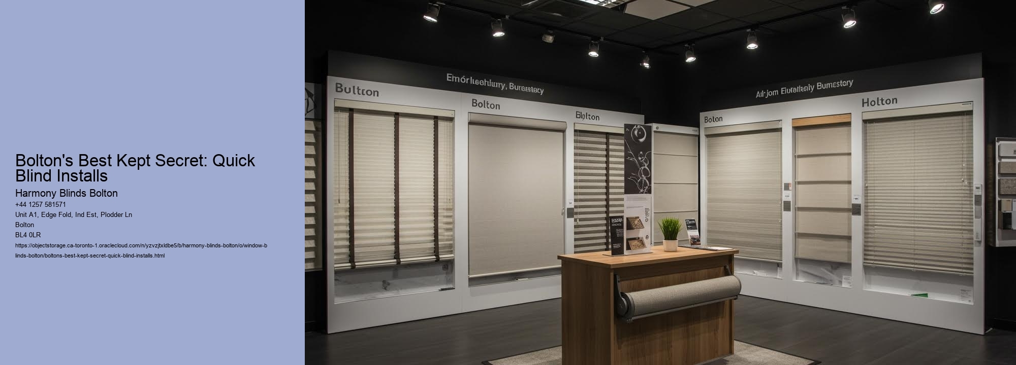 Bolton's Best Kept Secret: Quick Blind Installs