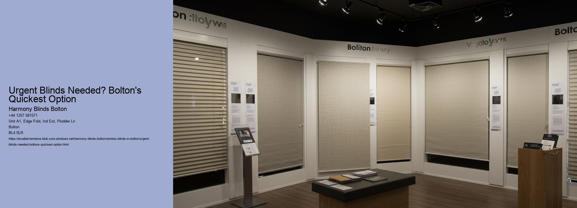 Urgent Blinds Needed? Bolton's Quickest Option