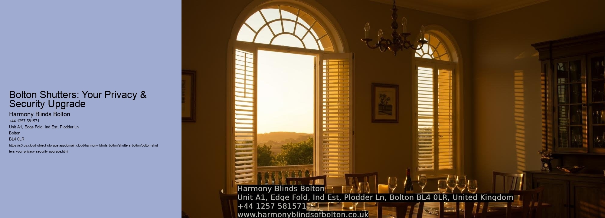 Bolton Shutters: Your Privacy & Security Upgrade