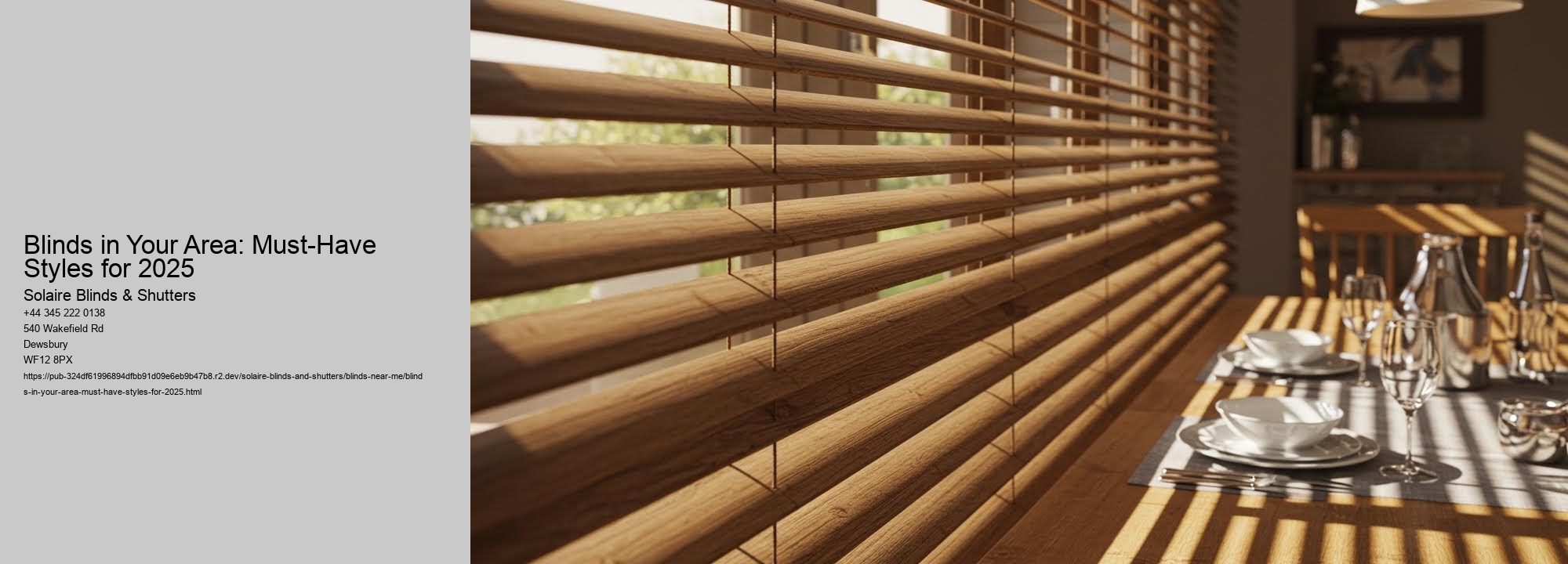 Blinds in Your Area: Must-Have Styles for 2025